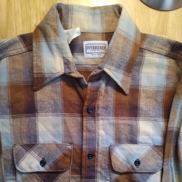 Vintage Five Brother Flannel Button Down Shirt - Picture 1 of 8